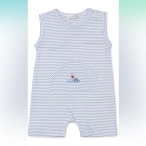 Kissy Kissy Baby Boys Infant Crab 6-9 Months Stripe Sleevless Short Playsuit
